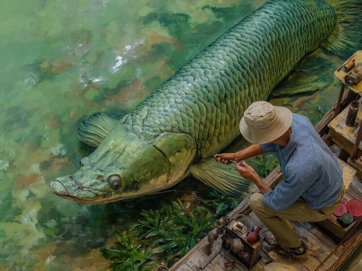 В Сан-Паулу поймали гигантскую рыбу, которая испугала специалистов