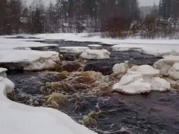 Карельские спасатели взорвали лед на реке в Суоярвском районе