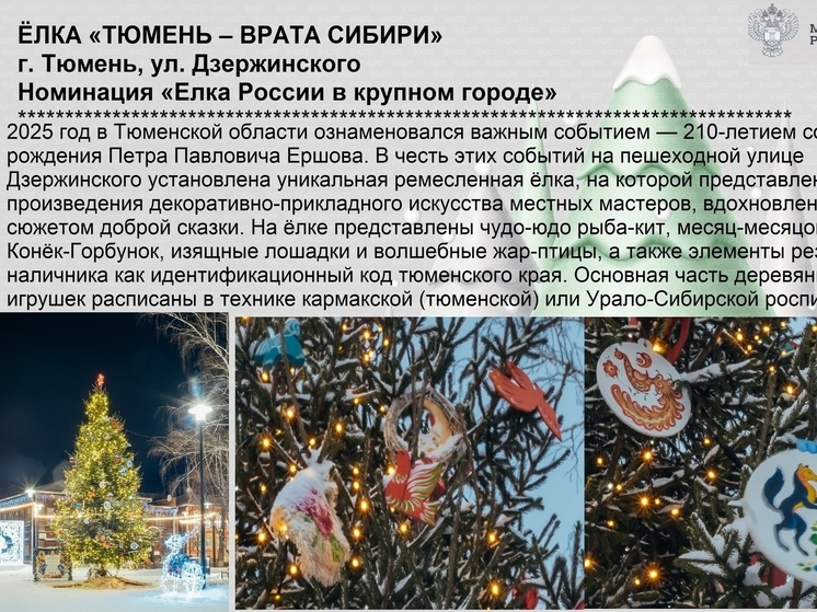 Голосование за лучшую новогоднюю ёлку – поддержим тюменскую красавицу