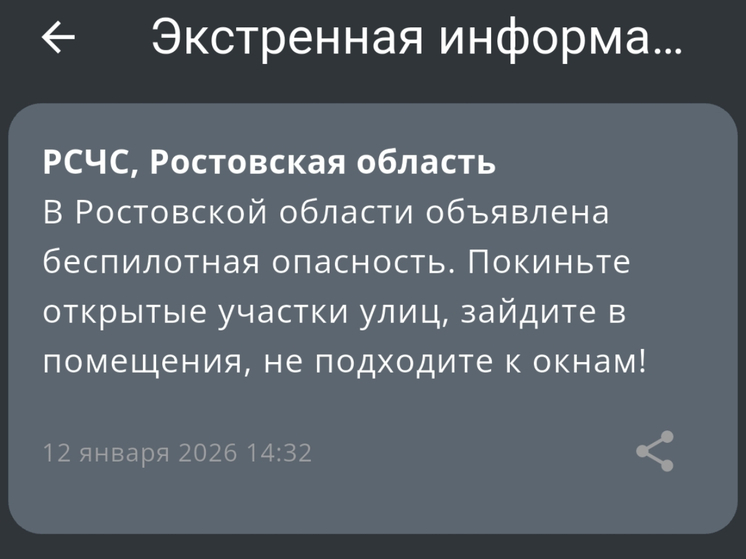 В Ростовской области ввели режим беспилотной опасности