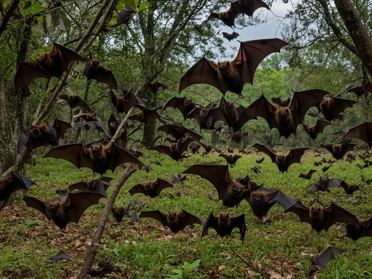В Австралии из-за "черной жары" погибли тысячи летучих лисиц