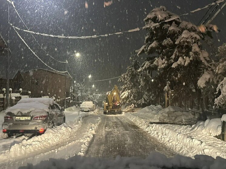 В Сочи вывели на уборку снега более 260 человек и почти 150 машин