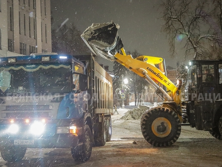 В Брянске для уборки снега привлекли дополнительную технику