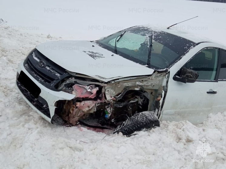 В брянской деревне Сельцо спасатели ликвидировали последствия ДТП