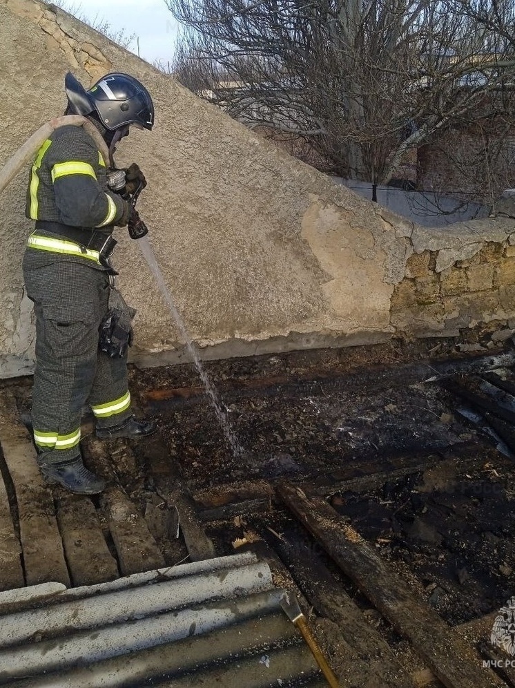 В Каховке сгорел жилой дом
