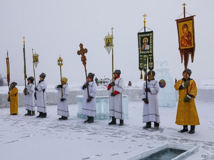 Единственное разрешённое место для купания в Крещение в Иркутске – иордань на Якоби