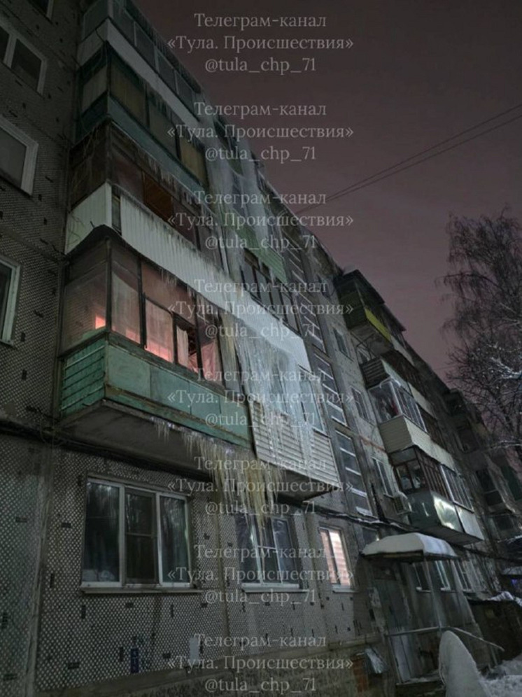 Власти Тулы отреагировали на новость о доме с сосульками на улице Серебровской