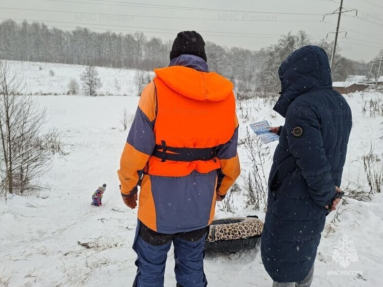 Рыбакам и родителям напомнили правила выхода на лед в Тульской области
