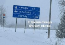 Жители Ярославской области сообщают о неправильном указателе на дороге из города Любима. Указатель в 50 километрах от районного центра. Он указывает, что дорога снова приведет автопутешественника в Любим. 