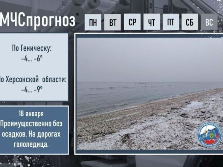 На Херсонщине сегодня ожидается 9 градусов мороза