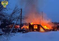 Утром 27 января пожар уничтожил частное хозяйство в деревне Килемарского района.