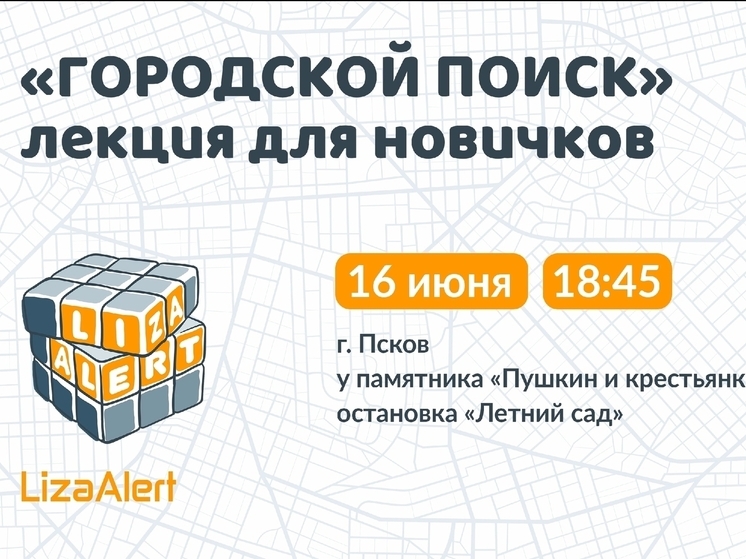Поисковый отряд «ЛизаАлерт» проведёт в Пскове встречу о тонкостях городского поиска пропавших