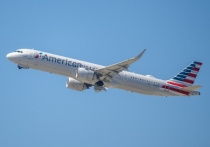 Пламя вырвалось из двигателя самолета American Airlines, который столкнулся с птицами при взлете