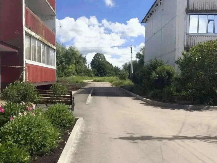 В Мценском районе завершили благоустройство 2-х дворовых территорий