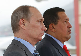 “Камрады” Путин и Чавес впервые встретились в Венесуэле