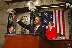 Барак Обама обращается к конгрессу