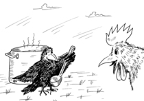 Ворона и петух