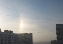 Морозы вызвали радугу в Москве