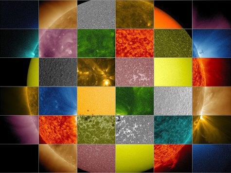 Эксперты обсерватории солнечной динамики SDO представили Солнце в самых разнообразных "цветах"