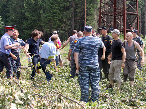 Защитников Цаговского леса отнесли в ОВД