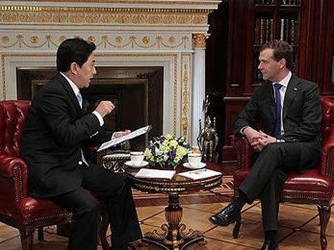Российский президент дал интервью китайскому телевидению