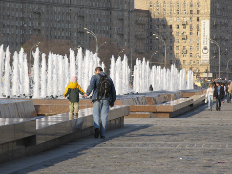 Открывать фонтаны в Москве по традиции планируется в конце апреля