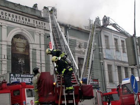 Ущерб от пожара в театре Ущерб от пожара в театре
