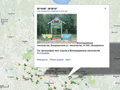 В Сети заработал ресурс «Места отдыха в лесах Подмосковья»