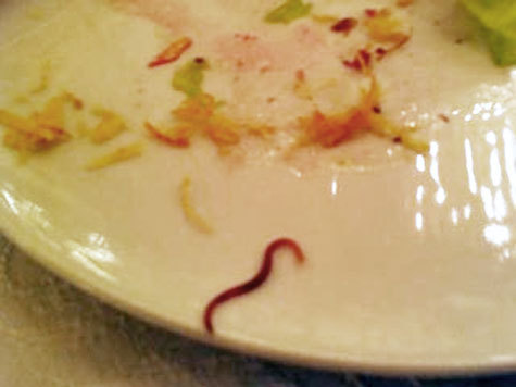 Один из гостей на приеме в главной резиденции главы государства обнаружил в своей тарелке… дождевого червя! 