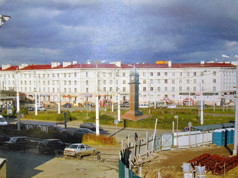 Гранитная стела с часами в центре Петрозаводска будет установлена ко Дню Города