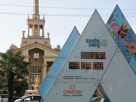 Специальные часы обратного отсчета времени до Олимпиады-2014 установят 7 февраля на Манежной площади в Москве
