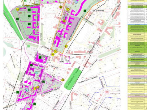 Нижегородцам показали карту, на которой отражены действующие проекты строительства исторического центра