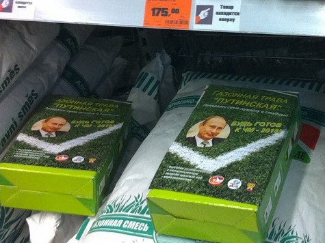 В московском гипермаркете начали продавать газонную траву «Путинская»