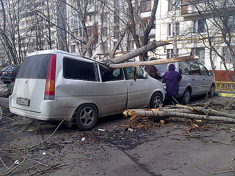 Жертвами непогоды стали как минимум два человека