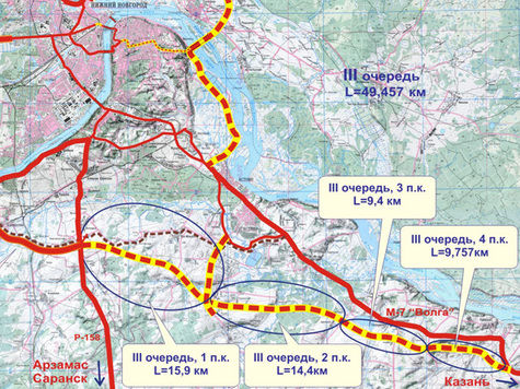 Третью очередь Южного обхода Н.Новгорода достроят к 2015 году