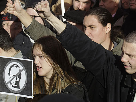 В центре Москвы прошел антиправительственный митинг