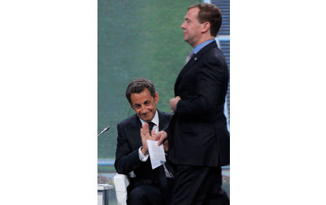 Медведев и Саркози легко нашли общий язык в Питере