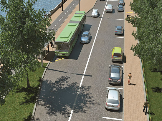 Пешеходы и велосипедисты будут отделены от проезжей части «зеленой стеной»