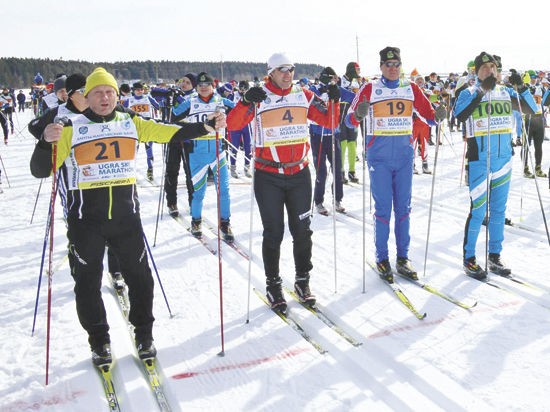 Крылатая фраза Юрия Гагарина открыла второй Югорский лыжный марафон
