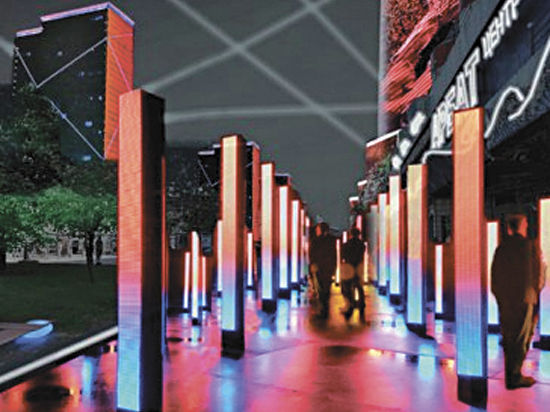 Светящиеся лестницы, колонны и сияющие навесы над пешеходными переходами могут появиться на Новом Арбате