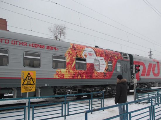 Специальный поезд с олимпийским огнем прибыл в Нижний Новгород