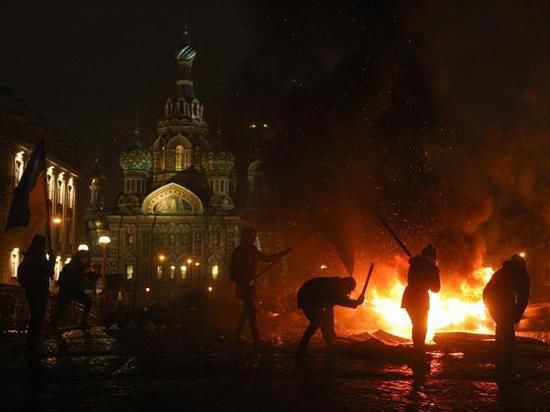 Эпатажный петербургский художник сжег покрышки в знак солидарности с протестующими на Украине