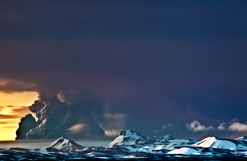 Извержение исландского вулкана Гримсвотн