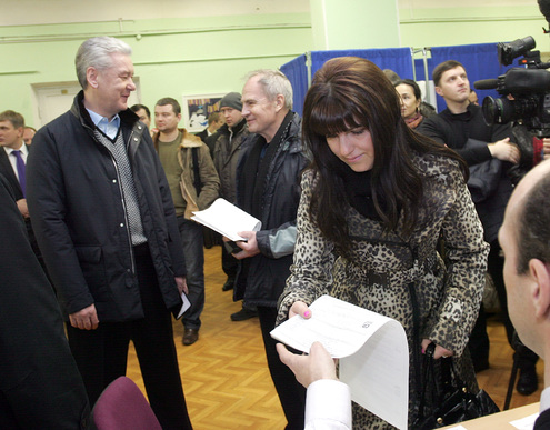 Собянин принял участие в голосовании на выборах депутатов Госдумы