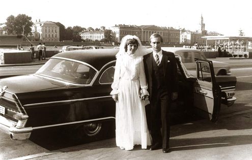 Владимир Путин с женой свадебное фото