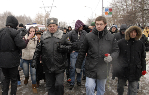 Фанаты и националисты отметили сороковины Егора Свиридова