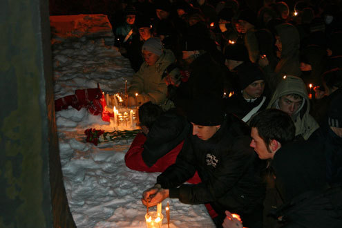 Митинг памяти Егора Свиридова в Воронеже