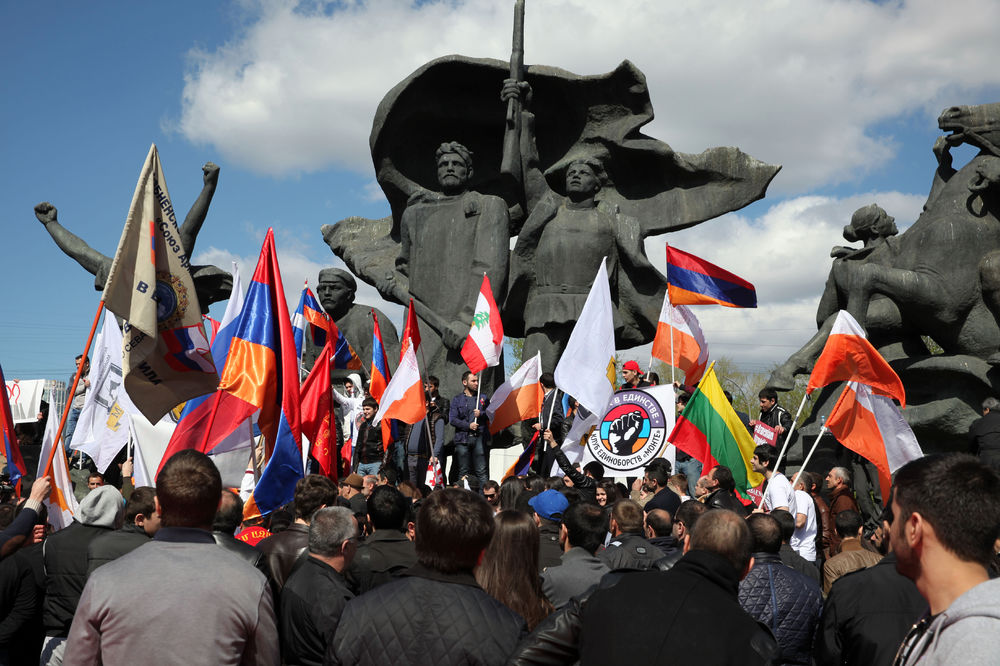 Акция, посвященная 99-летию Геноцида армянского народа Османской Турцией.