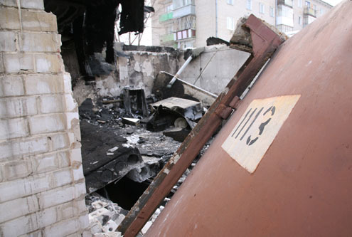 Взрыв гаража в Воронеже