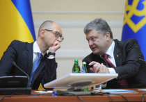 Порошенко и Яценюк заявили, что в их стране не должно быть места пророссийским политикам и русскому языку